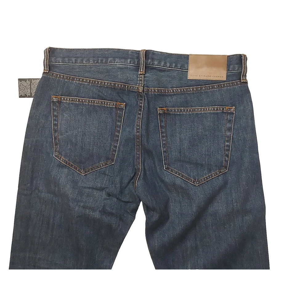 NWT Marc by Marc Jacobs MJ 117 Low Rise Slim Tapered Indigo Blue Jeans 33x34